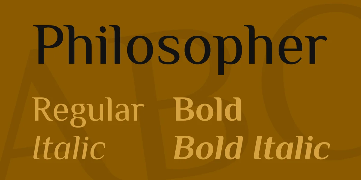Philosopher Font Family