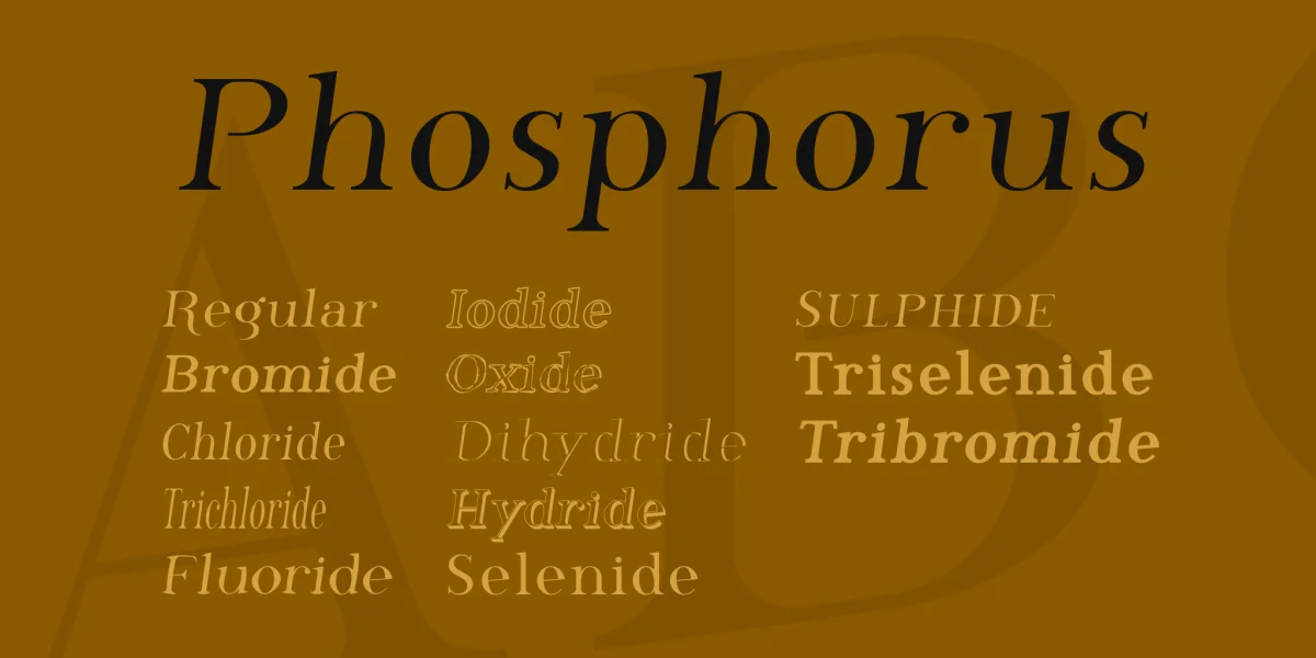 Phosphorus Font Family
