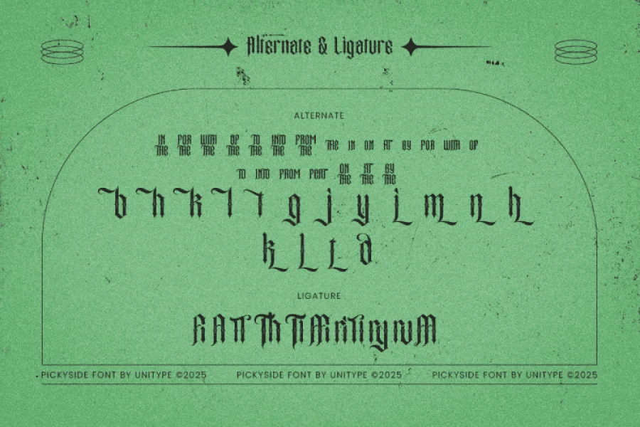PICKYSIDE Font preview 2