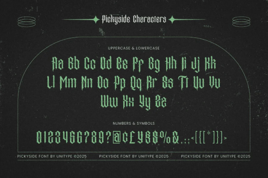 PICKYSIDE Font preview 3