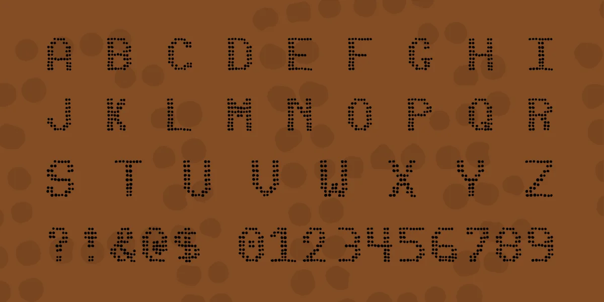 Pinball Data Font preview 2