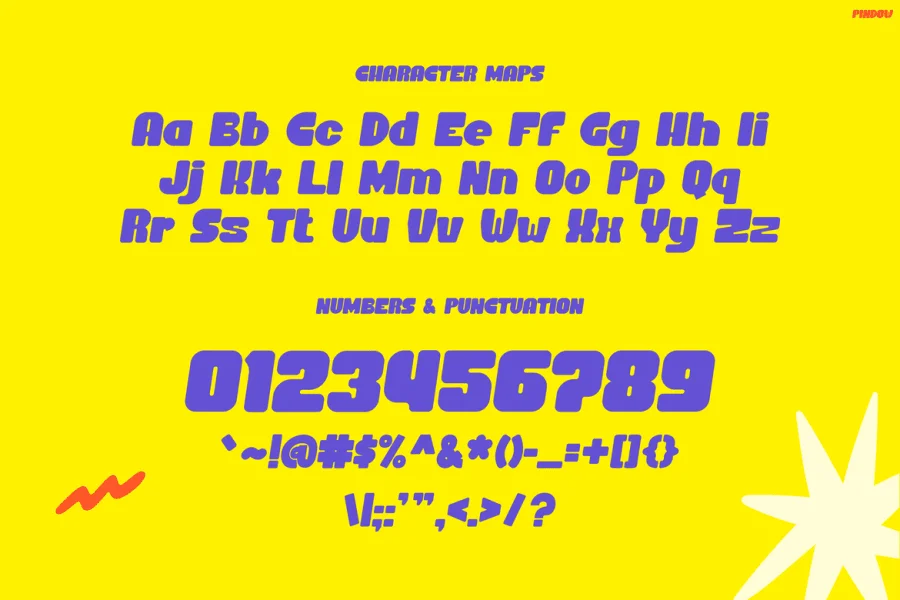 Pindow Font preview 2