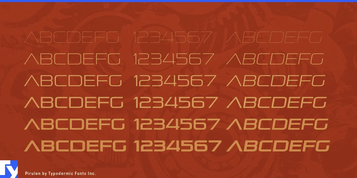 Pirulen Font preview 4