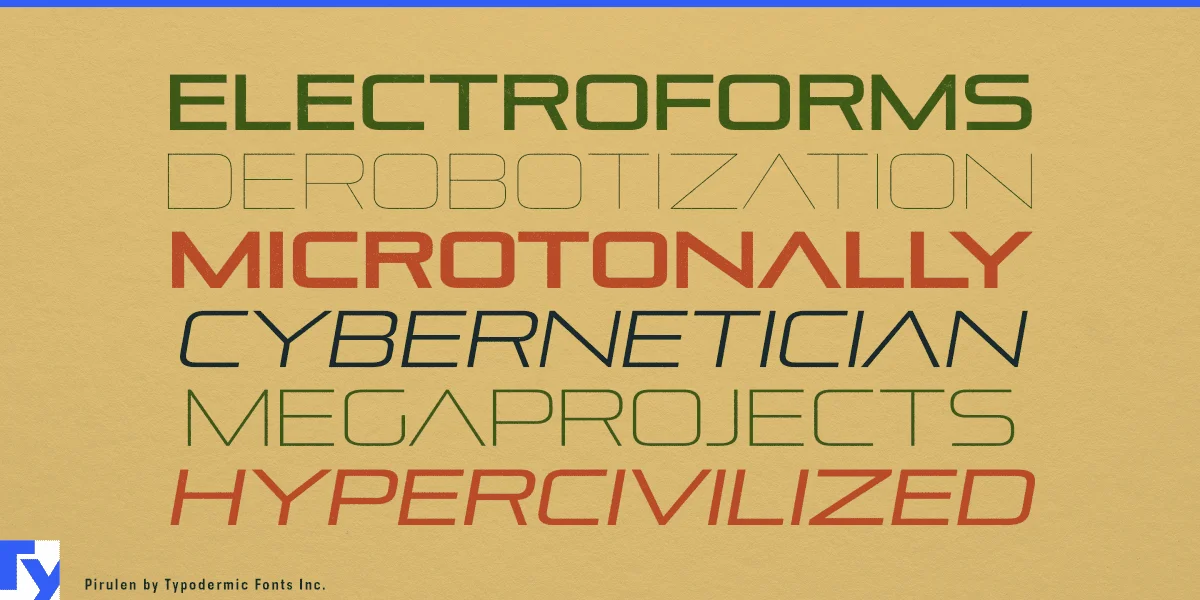 Pirulen Font preview 5