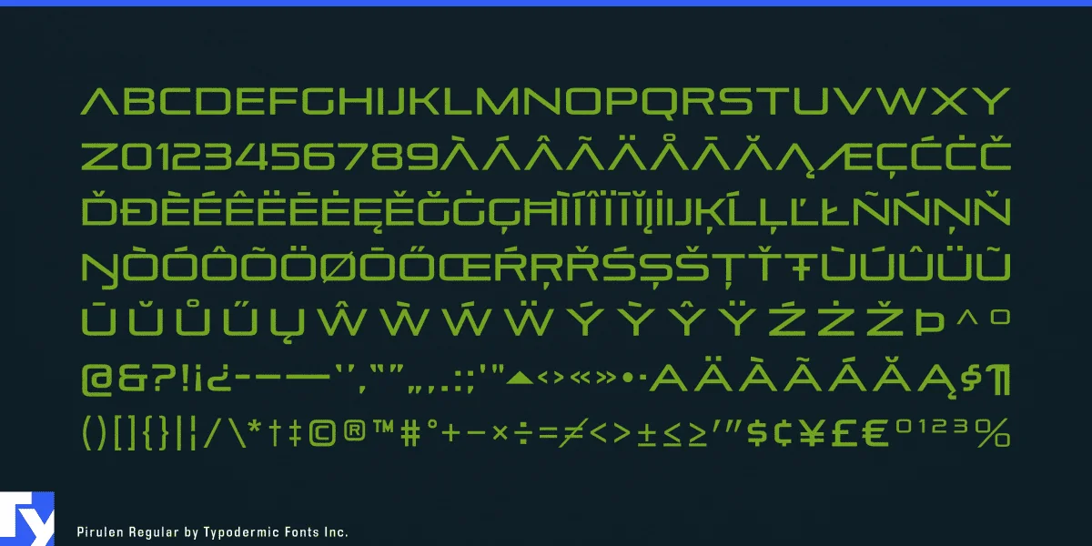 Pirulen Font preview 7