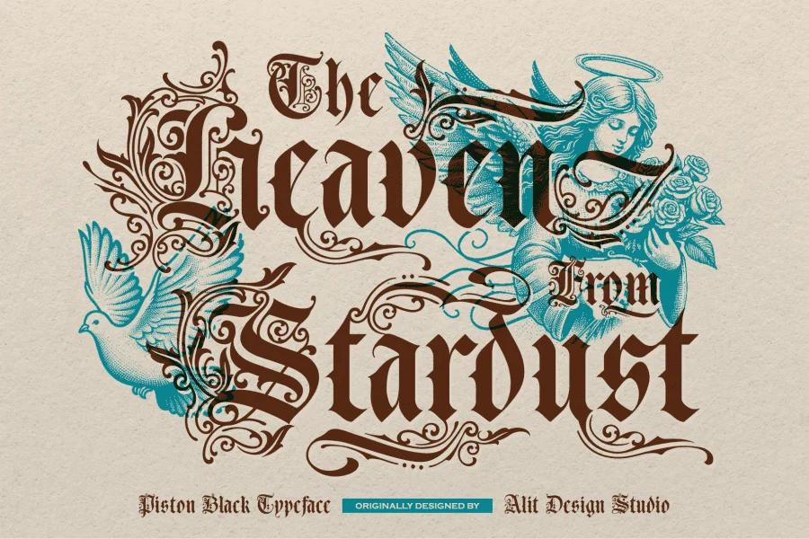 Piston Black Font preview 3