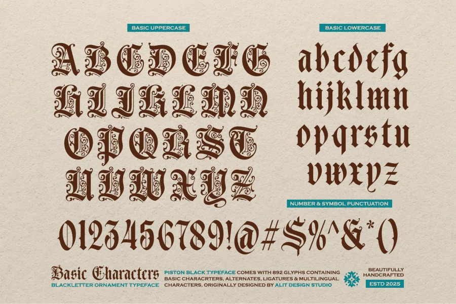 Piston Black Font preview 6