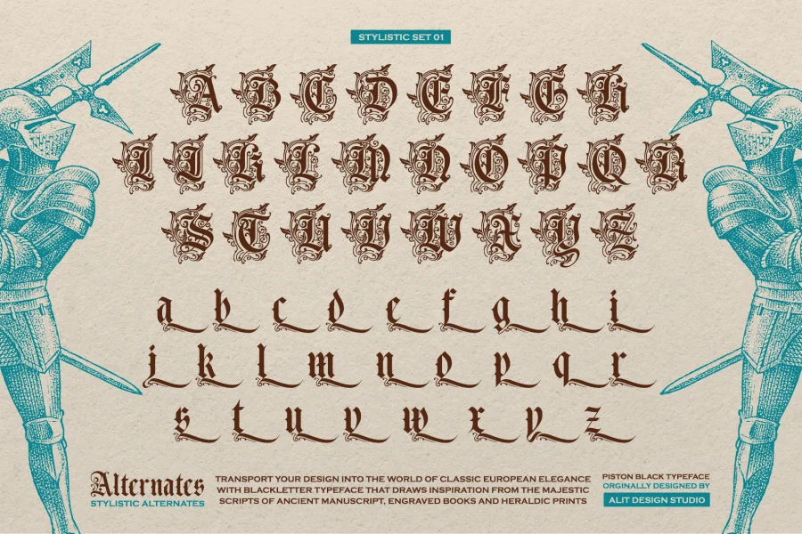 Piston Black Font preview 8