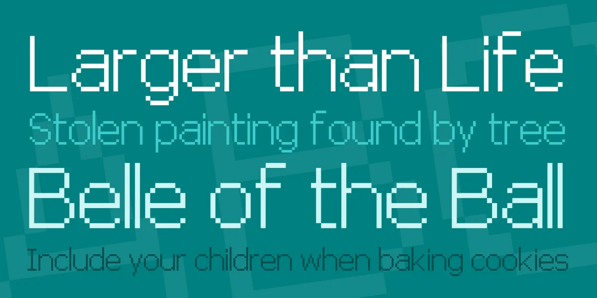 Pixel FJVerdana 12pt Font preview 2