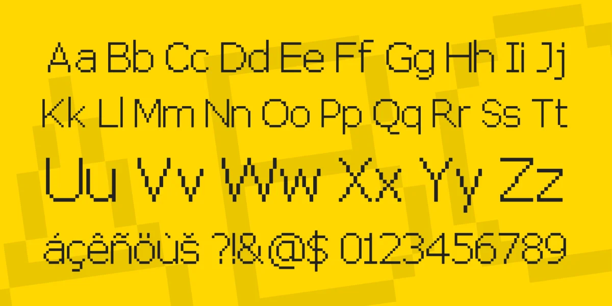 Pixel FJVerdana 12pt Font preview 4