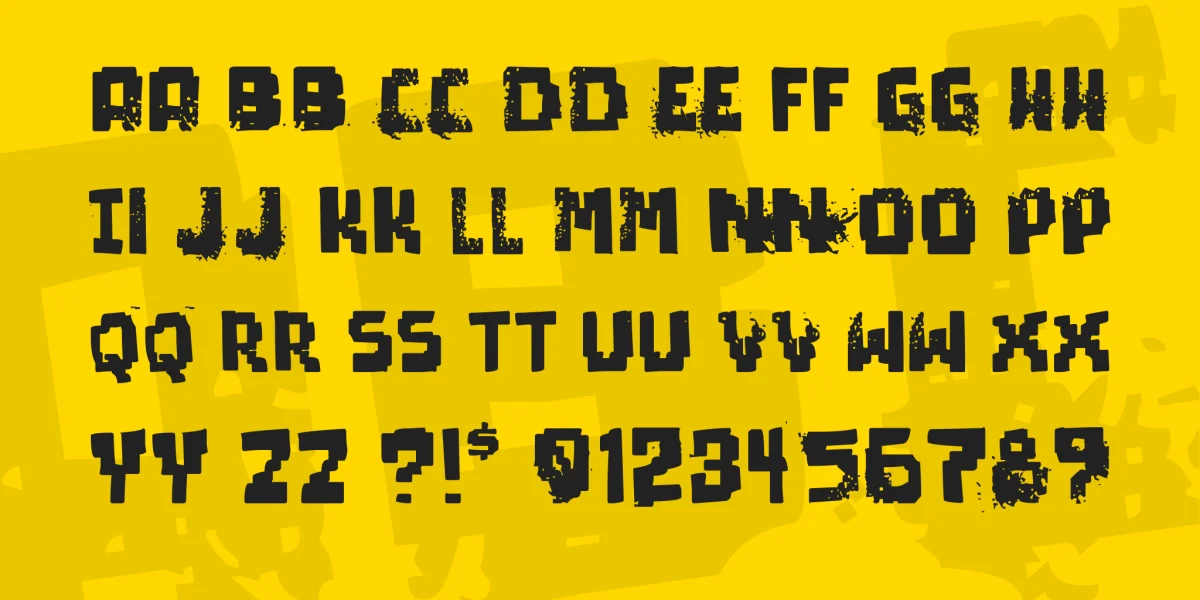 pixel dead Font Family preview 3