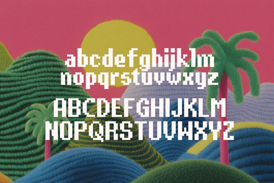 PixelPurl Font preview 3