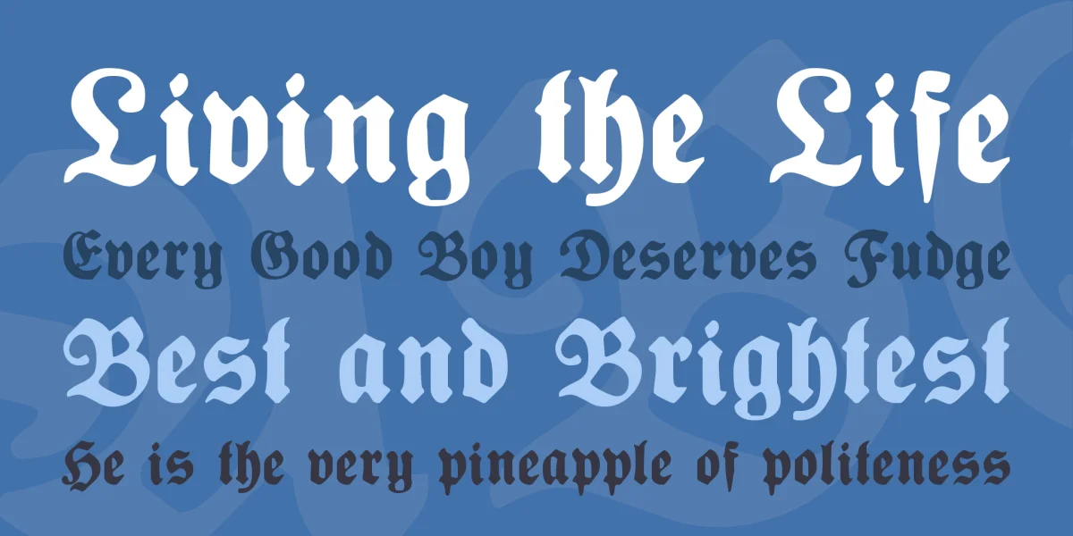 Plakat-Fraktur Font preview 2