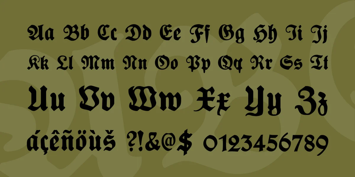 Plakat-Fraktur Font preview 4
