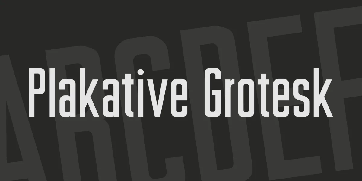 Plakative Grotesk Font preview 2
