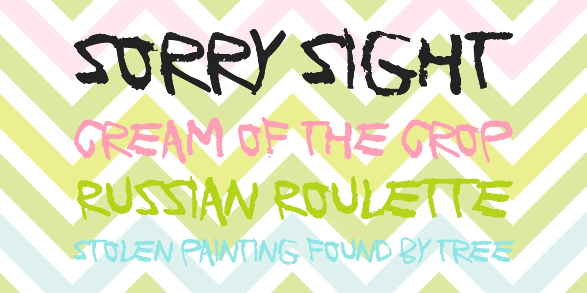 Planet Garbage Font preview 2