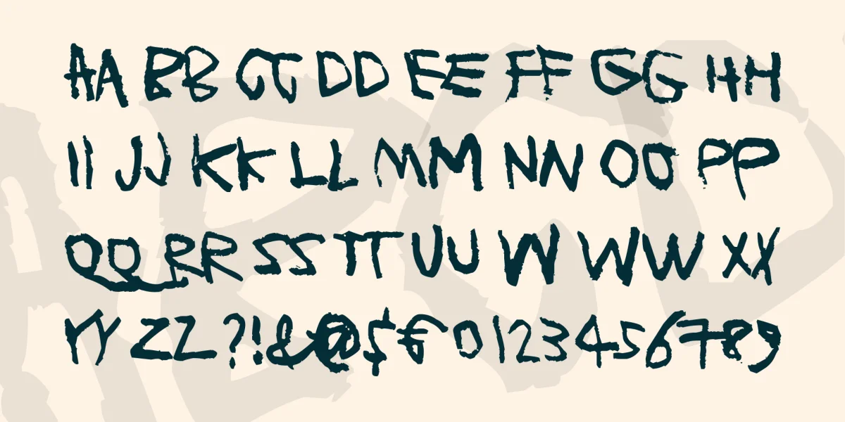 Planet Garbage Font preview 5