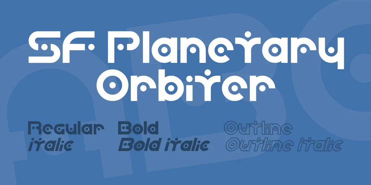 SF Planetary Orbiter Font Family