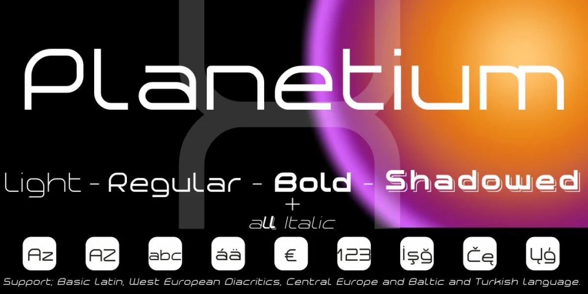 Planetium-X Font Family