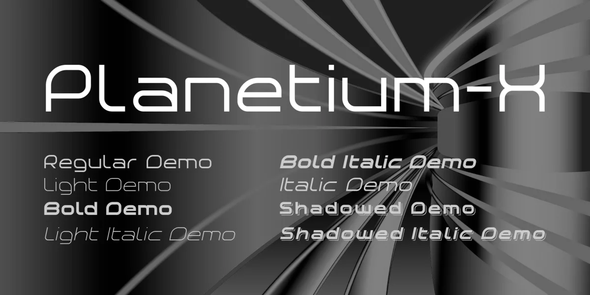 Planetium-X Font Family preview 5