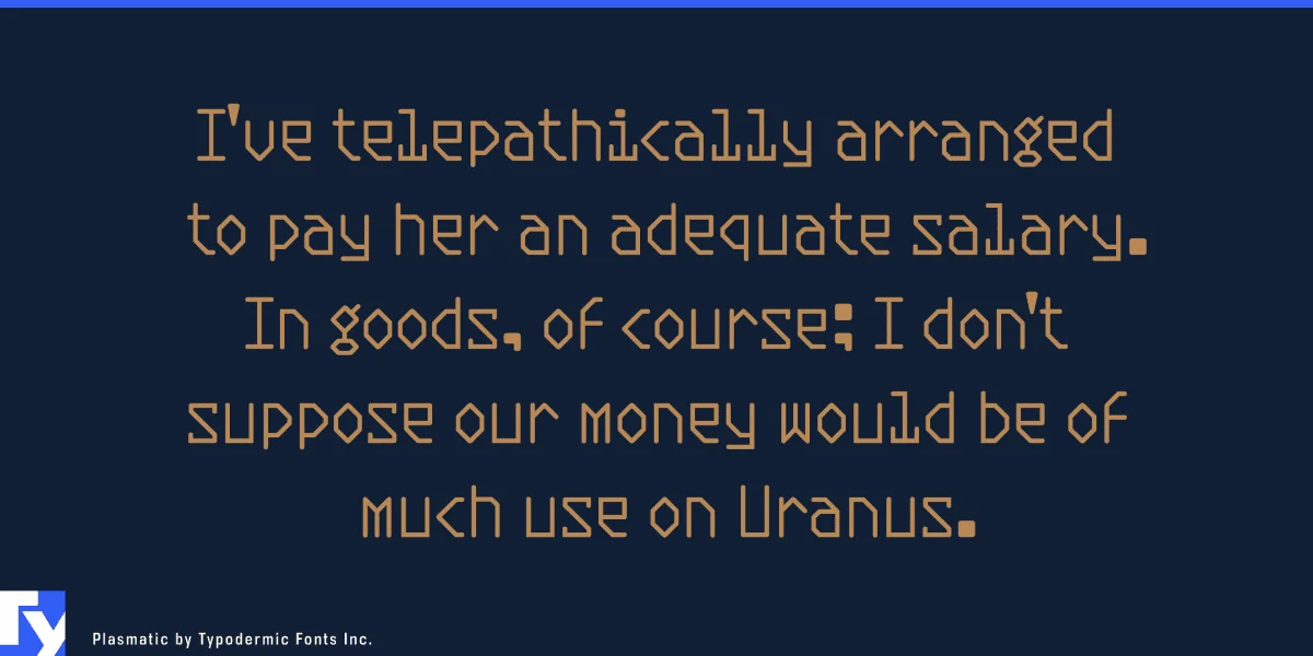 Plasmatic Font preview 4