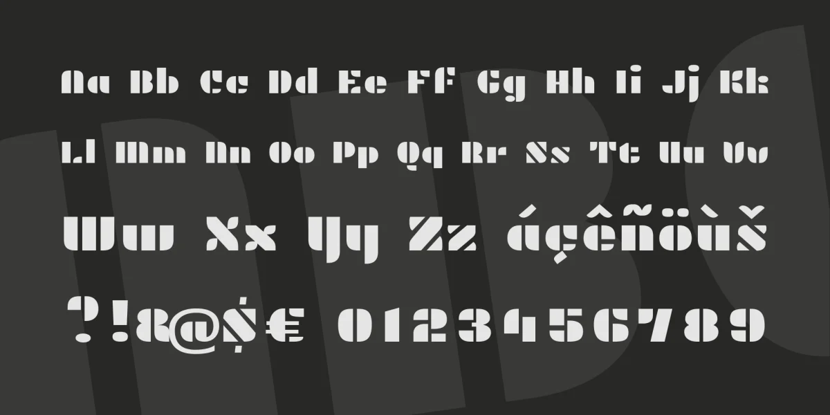Plaster Font preview 3