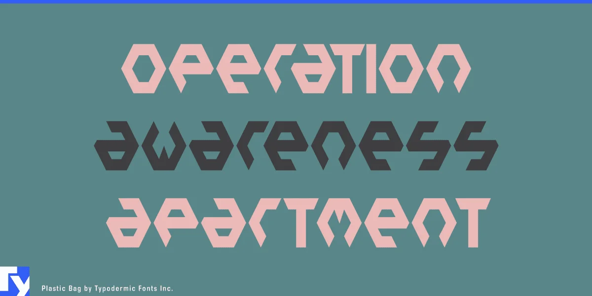 Plastic Bag Font preview 2