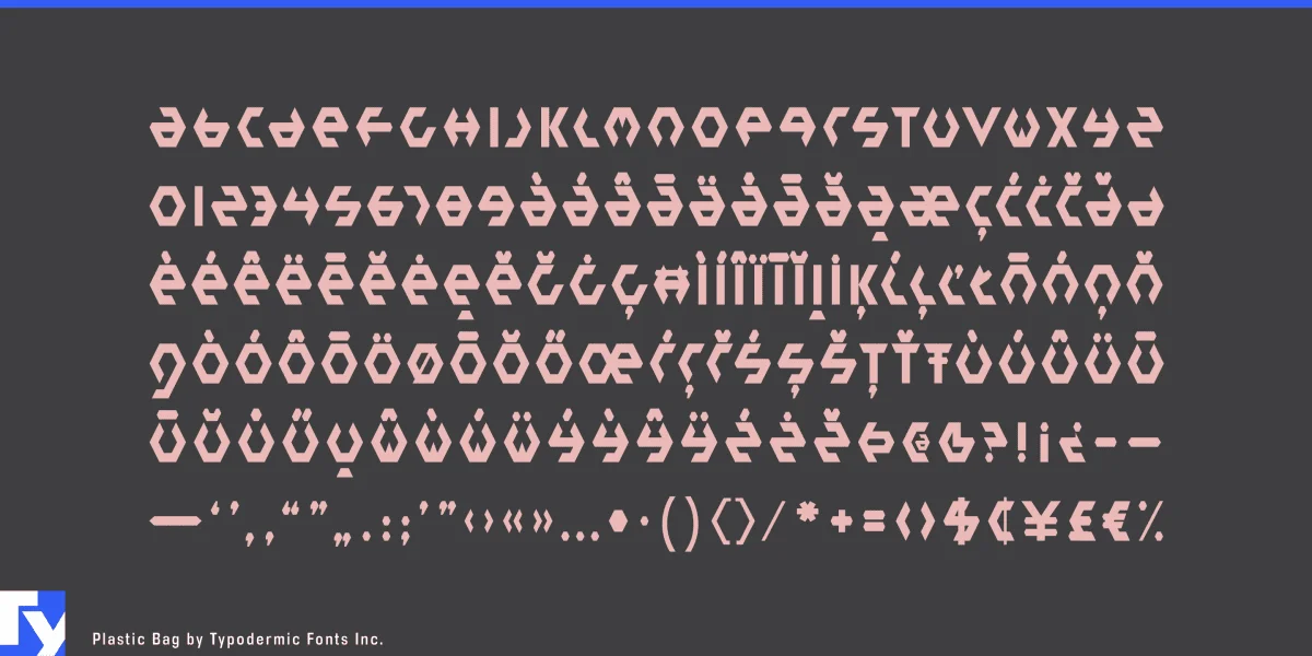 Plastic Bag Font preview 5