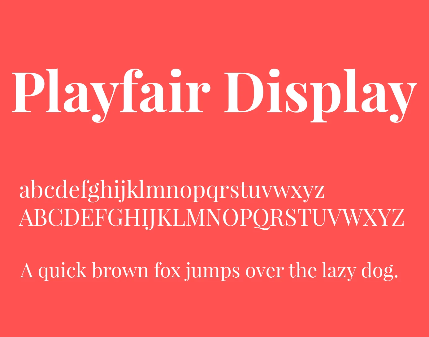 Playfair Display Font preview 2
