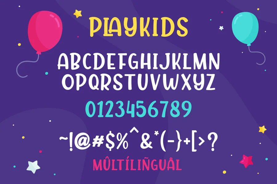 Playkidz Font preview 4