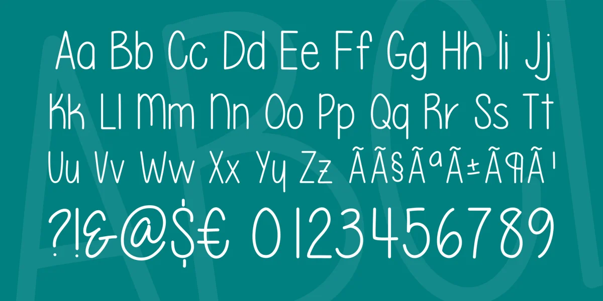 Please write me a song Font preview 4