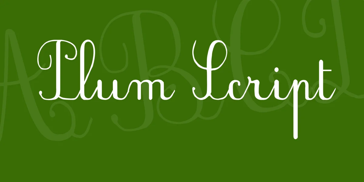 Plum Script Font