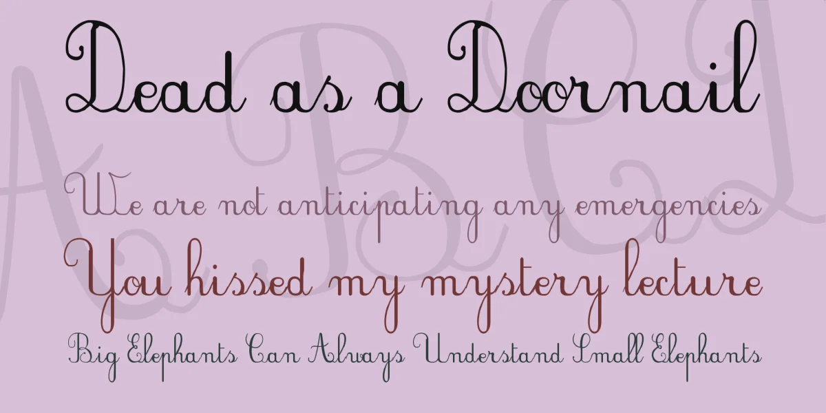 Plum Script Font preview 2