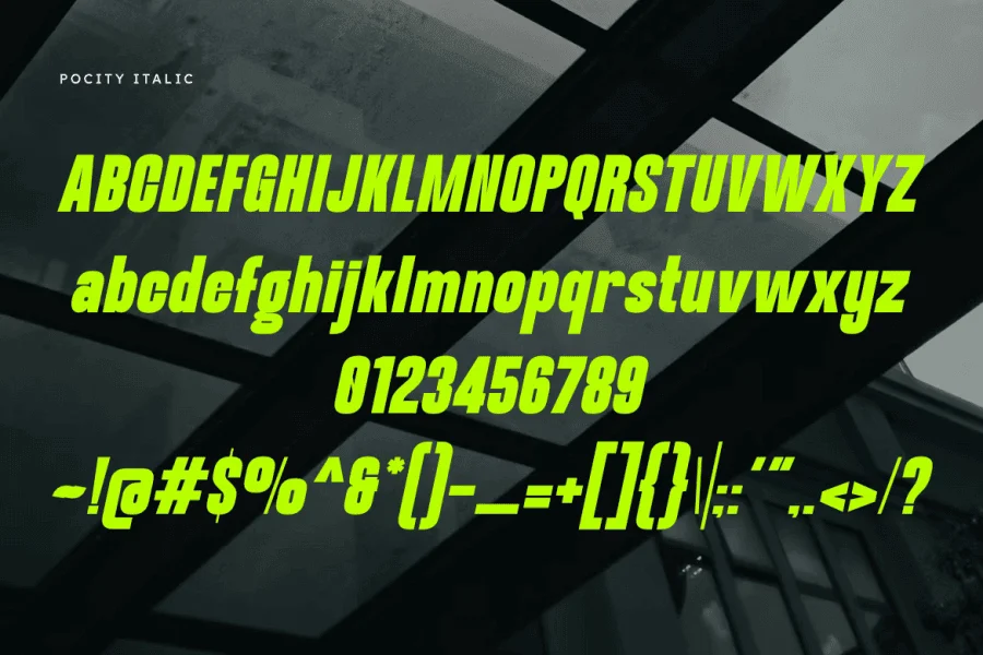 Pocity Font preview 4