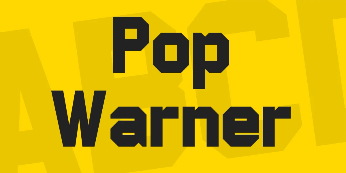 Pop Warner Font