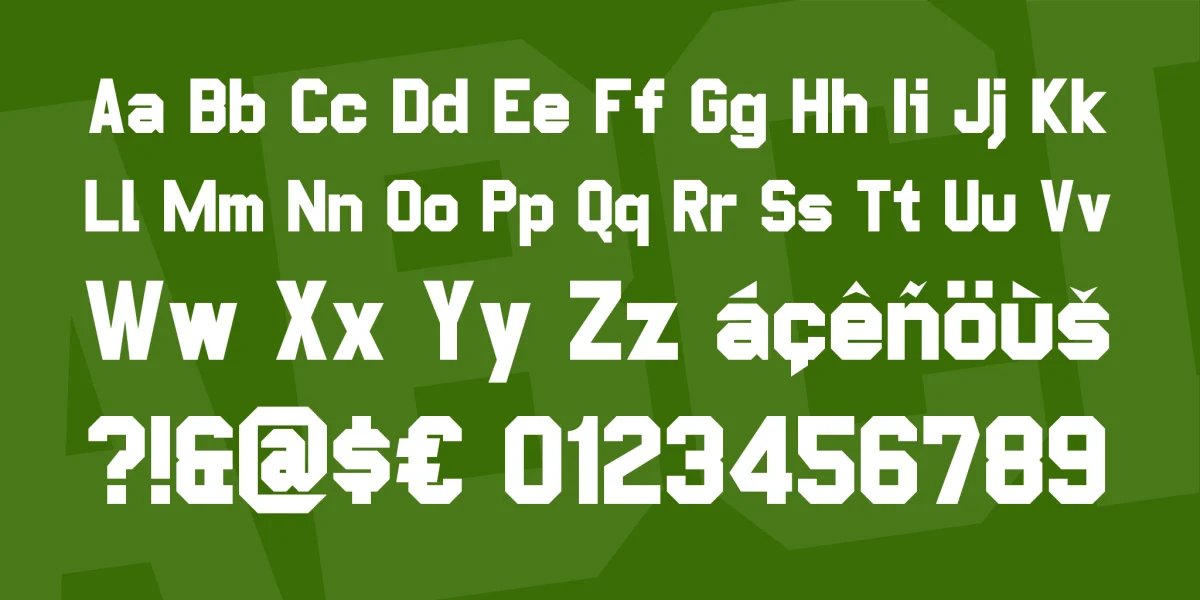 Pop Warner Font preview 3
