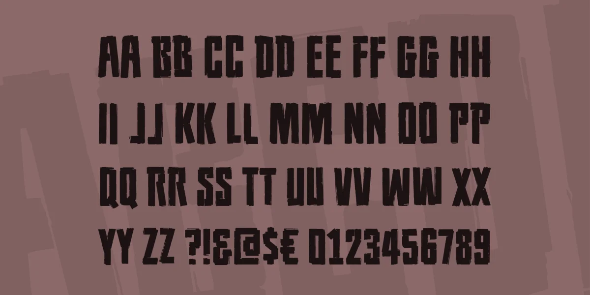 Population Zero BB Font preview 3