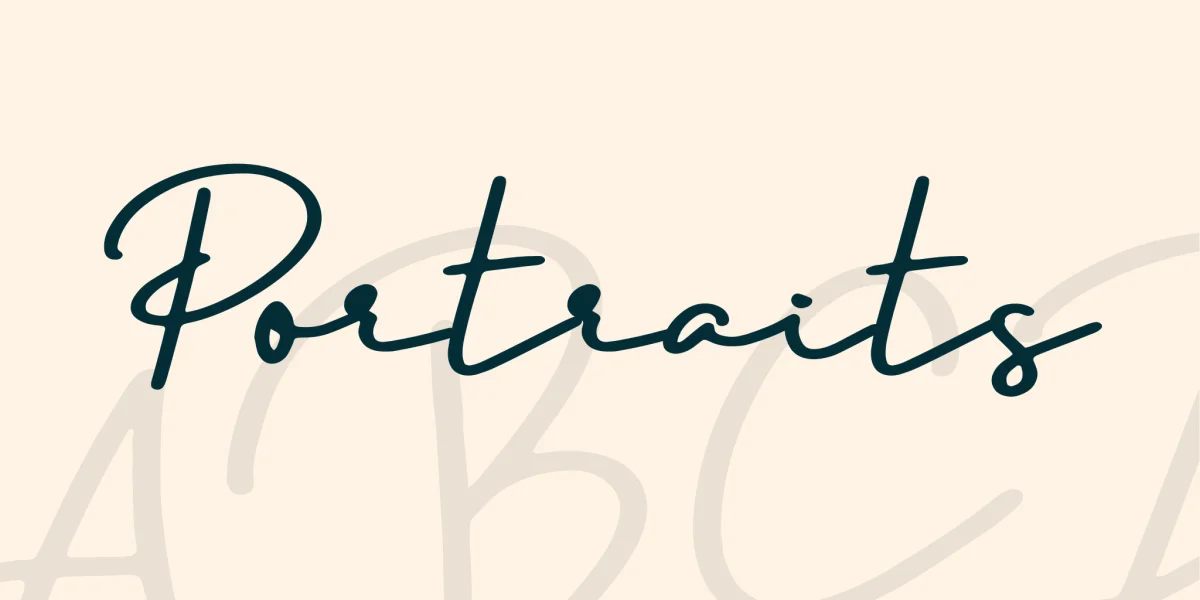 Portraits Font preview 10