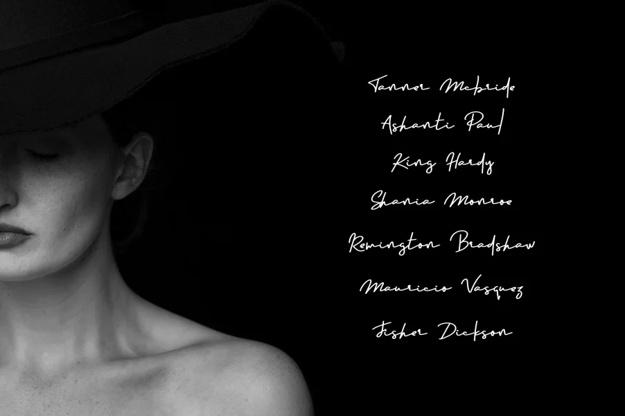 Portraits Font preview 2
