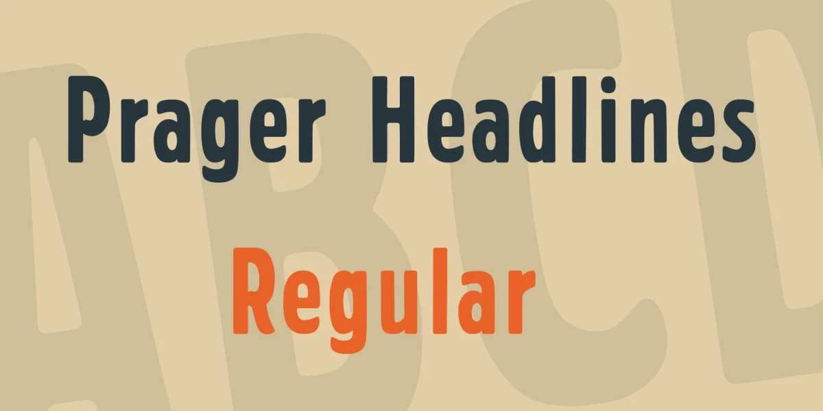 Prager Headlines Font preview 2