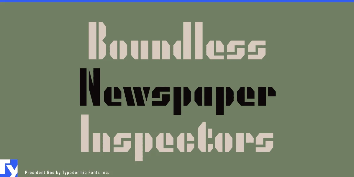 President Gas Font preview 2