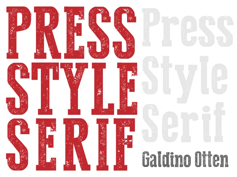 Press Style Serif Font