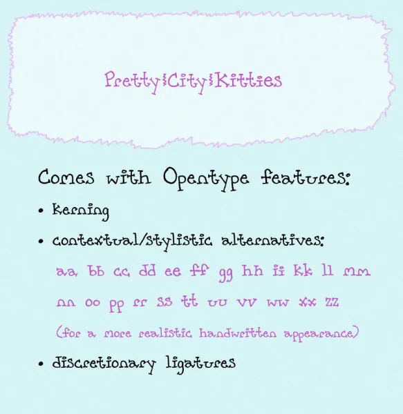 Pretty City Kitties Font