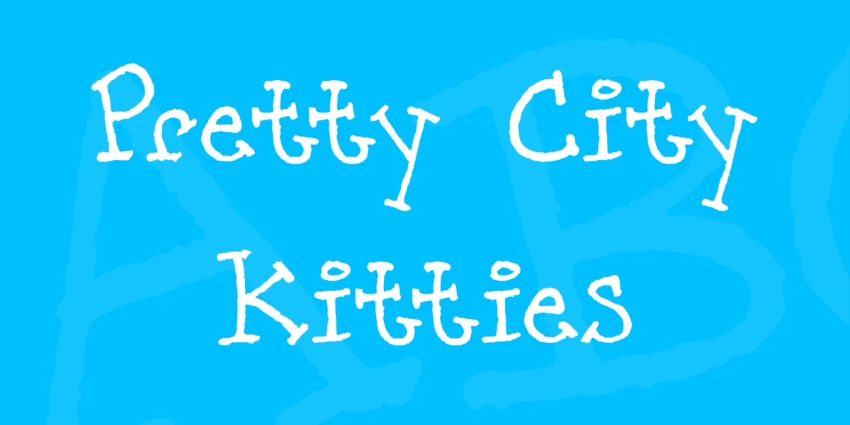 Pretty City Kitties Font preview 3