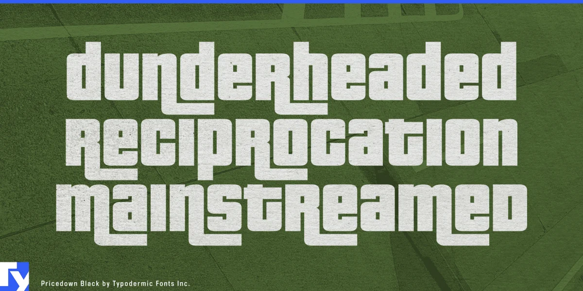 Pricedown Font preview 2