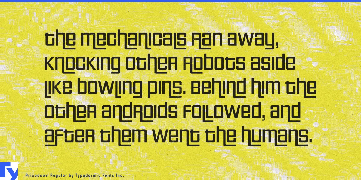 Pricedown Font preview 3