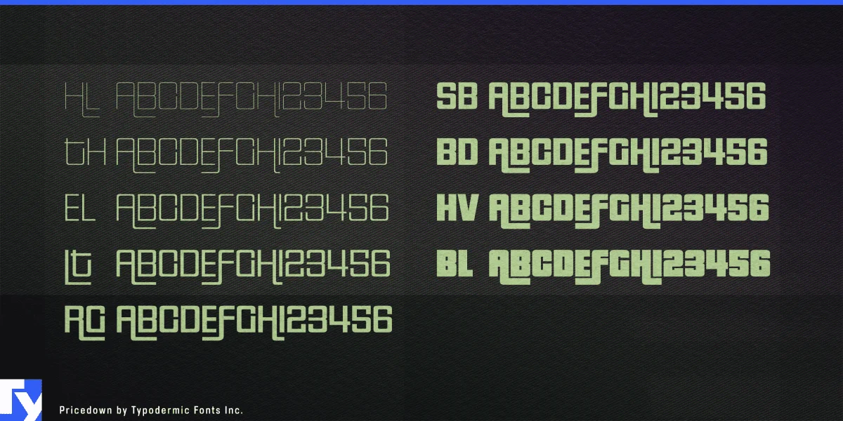 Pricedown Font preview 4