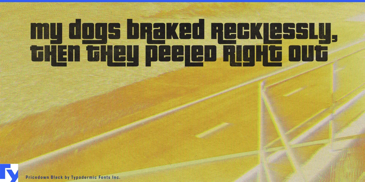 Pricedown Font preview 6