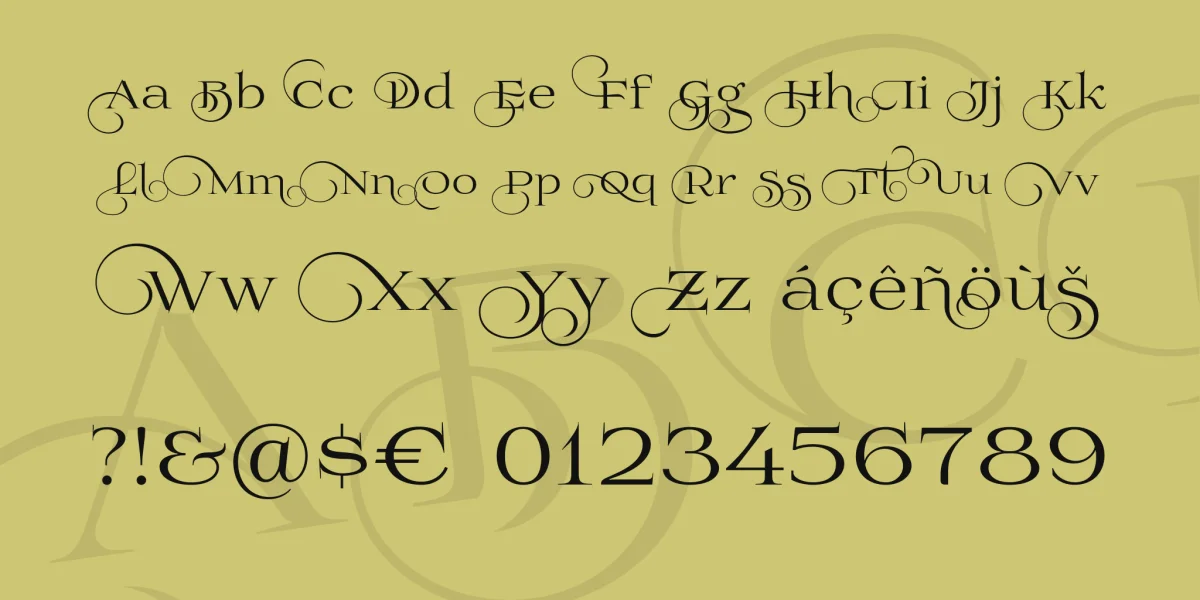Prida02Calt Font preview 3