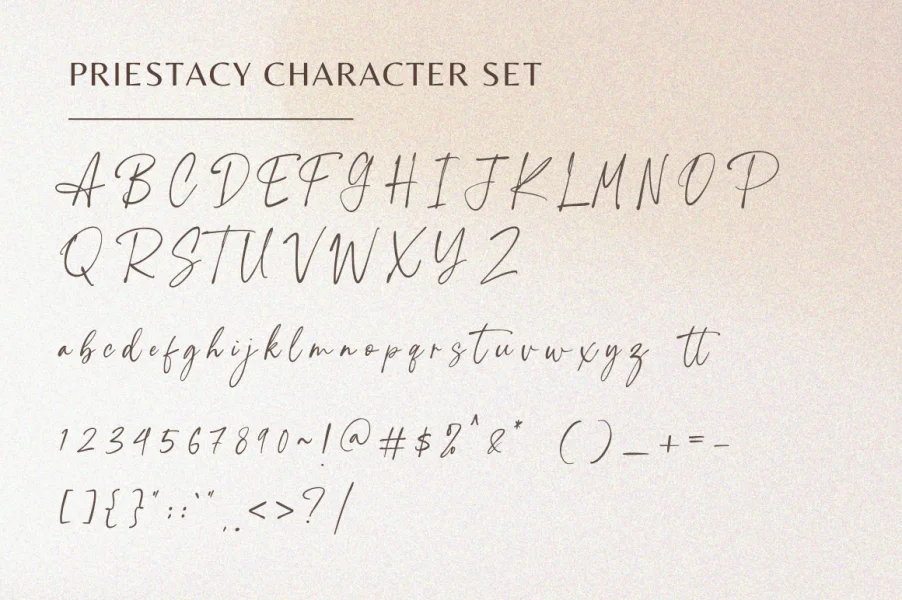 Priestacy Font preview 2